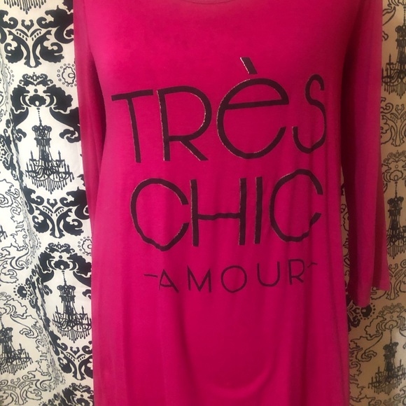 Tres Chic Amour Pink Dress / Tunic - Picture 6 of 8
